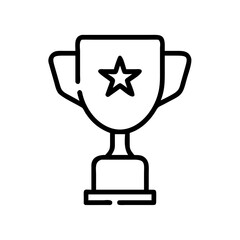 Trophy icon with a star for winning and achievement
