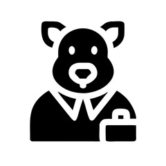 Illustration of a beaver in a suit