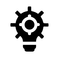Light bulb with gear for innovation concept