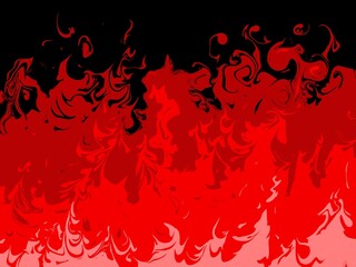 red fire art illustration