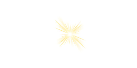 Golden Starburst Glow PNG