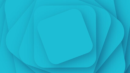 Abstract looping background of smoothly moving turquoise shape layers