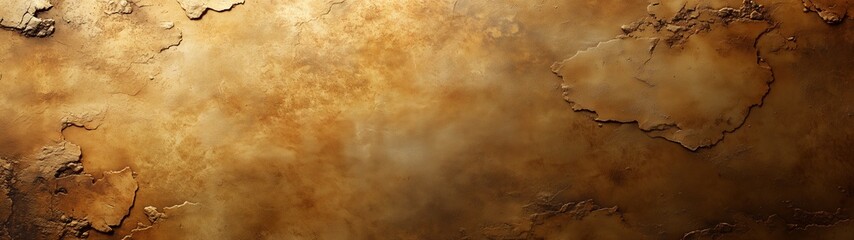 Old Worn Out Parchment Paper Top Down View with Brown and Tan Colors and Rough Texture