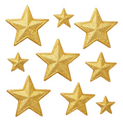 Set collection of golden star texture png golden stars png star texture png glitter stars png star pattern png decorative stars png transparent background image