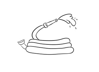 water hose digital illustration drawing isolated