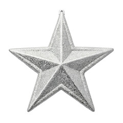 Obraz premium Silver shiny glitter christmas star png star png christmas png glitter png silver png shiny png decoration png ornament png transparent background