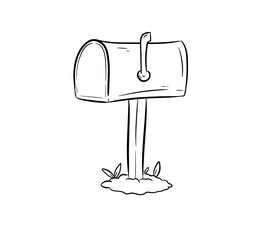 mail box digital illustration drawing isolated