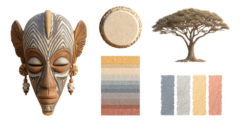 Artistic Representation of Patterned Mask with Natural Elements and Textures