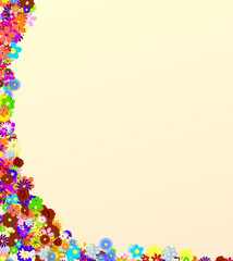 花の鮮やかな枠・フレーム装飾素材