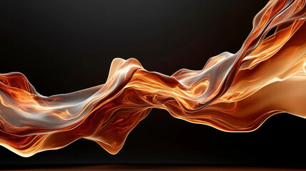 Abstract illustration shows flowing fiery, its swirling motion evoking feelings of dynamic energy and mesmerizing beauty, captivating visual experience