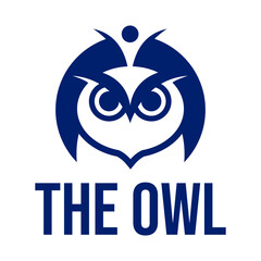 the owl flat minimalist logo design
