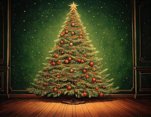 Festive Christmas and New Year 2026 celebration with family, cozy fireplace, Santa decorations, winter fashion, Christmas trees, gifts, and joyful holiday atmosphere