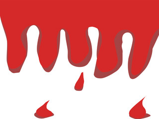 illustration of melted and dripping blood