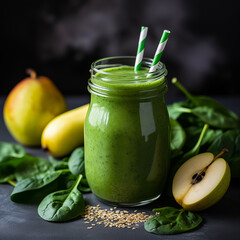 fresh green apple juice