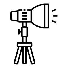 lighting icon for flash setup in photo production