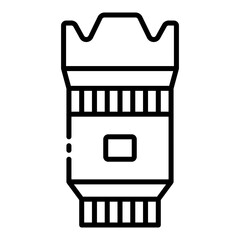 camera lens icon for zoom focus in photo capture