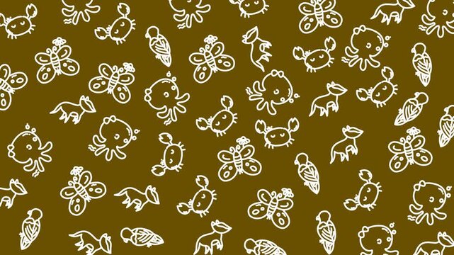 doodle money of hand-drawn financial symbols and business concepts forming a seamless loop pattern