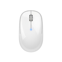 Sleek wireless optical mouse, ergonomic design for enhanced user experience, isolated object