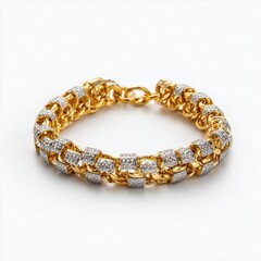 Obraz premium Gold and Diamond Chain Bracelet