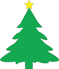 christmas tree vector illustration