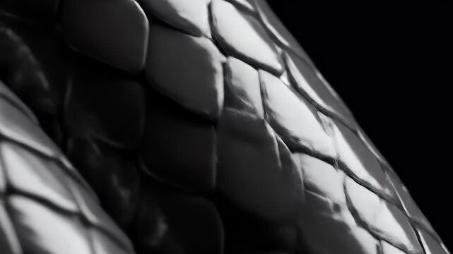 Abstract 3D Render Dark Smooth Scales Seamless Background Loop