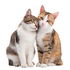 Obraz premium Two cats couple having in love illustration png two png cats png couple png having png love png illustration png pet png transparent