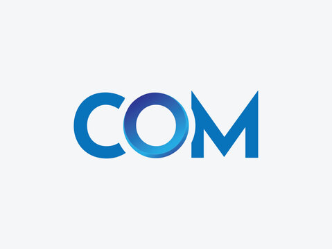 COM Letter Initial Logo Design, com letter original monogram logo design  ,com world logo , business com