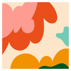 Floral pattern colours. Art work. Frame abstract. Interior design