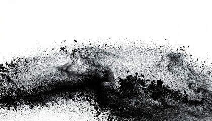 High Speed Water Splash Isolated on Black Background Freezing Motion in Dynamic Close-Up Shot Abstract Composition Capturing White Liquid Movement