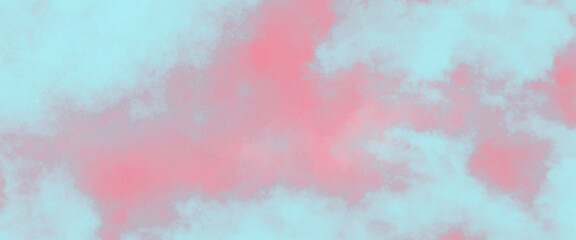 Dreamy Abstract of Blended Pink and Light Blue Hues, Evoking Ethereal Clouds and a Playful  modern design.