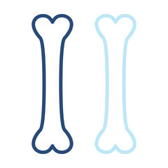 Femur Icon Color Outline Style. Vector Illustration Design