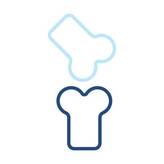 Patella Icon Color Outline Style. Vector Illustration Design