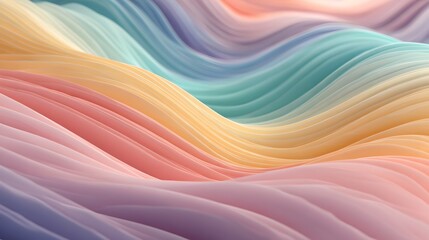 An elegant abstract background with soft, flowing gradient waves in a delicate pastel palette.