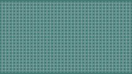Seamless Geometric Knotwork Pattern - Detailed White Line Art on Deep Teal Background