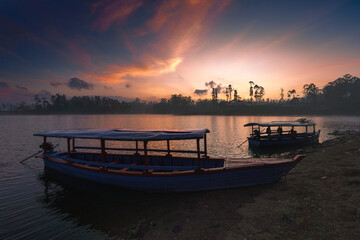 Sunrise view at Situ Cileunca Pangalengan Bandung West Java Indonesia