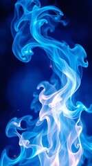 blue fire flames abstract background closeup smoke texture abstract background.