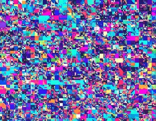 Abstract pixel art with a vibrant and colorful mosaic, perfect for backgrounds and artistic expression