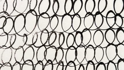 a hand-drawn line drawing with a brush, ink-drawn lines, rotating lines painted with a brush