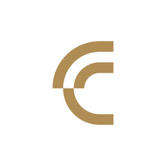 Alphabet letter Initial Monogram Abstract logo CF or FC, a unique and modern concept