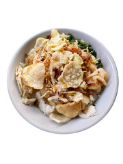 Indonesian chicken porridge. Asian food. Asian soup