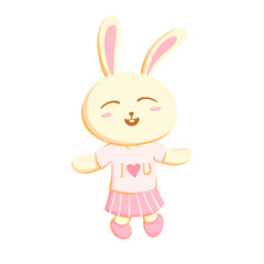 Cute bunny in I Love You shirt