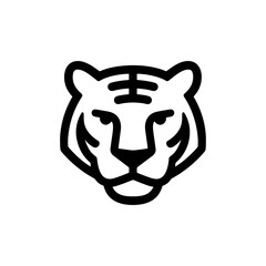 Minimalist Tiger Head Vector Icon Bold and Striking