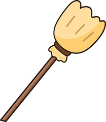 Witch's broomstick with handle