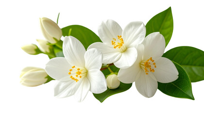 Obraz premium Delicate white flowers on a white background