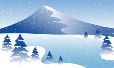Winter vector background design with snowflakes and seasonal symbols. Great for holiday cards, posters, invitations, and social media templates.