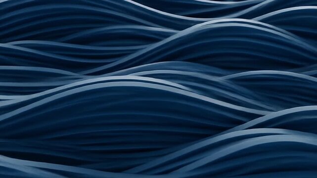 Abstract Blue Waves Background Seamless Looping 3D Animation
