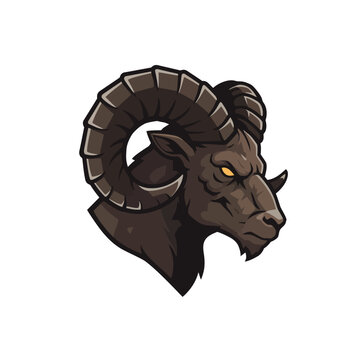 Goat sheeep mascot sport esport logo template