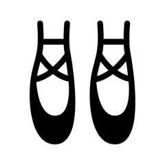 Ballet Shoes Icon Vector Symbol Design Illustration