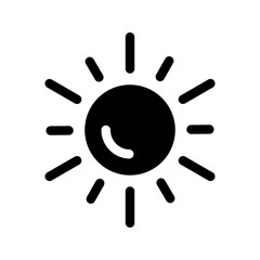 Sun Energy Icon Vector Symbol Design Illustration