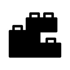 Construction Bricks Icon Vector Symbol Design Illustration